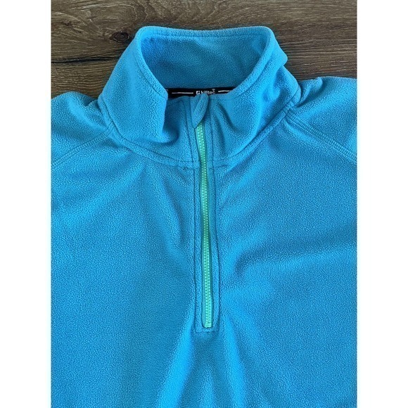 Killtec 1/4 Zip Up‎ Light Fleece Jacket Women's 16(L) Teal Mock Neck Long Sleeve - Picture 3 of 10